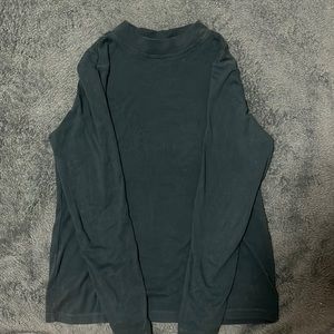 forest green mock neck top